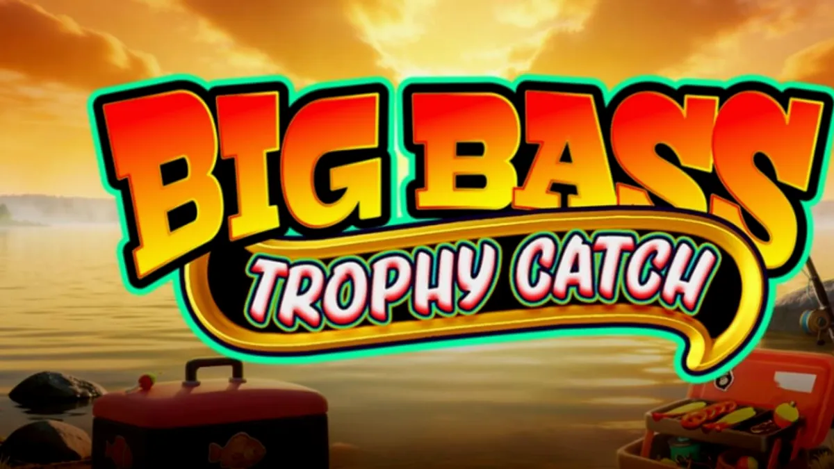 Tampilan layar permainan slot Big Bass Trophy Catch dengan tema memancing.
